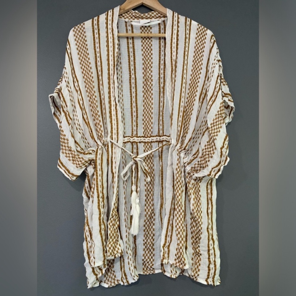 Sonoma Brown and White Striped Tunic